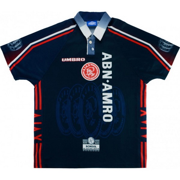 Camiseta Ajax Replica Segunda Ropa Retro 1997 1998 Negro